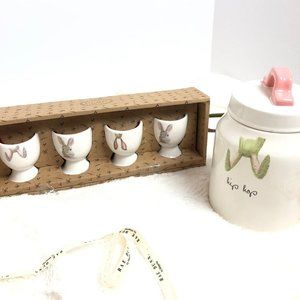 Dunn Easter Bunny Egg Cups & Canister
